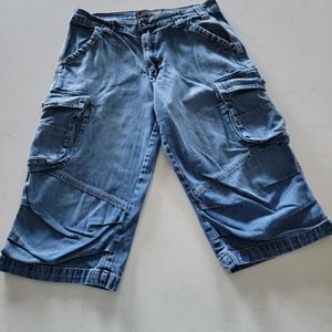 Long jeans shorts